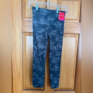 SPANX cropped Lamn Camo Leggings - Charcoal and Black